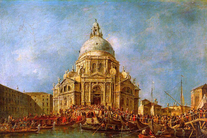 Francesco Guardi The Doge of Venice goes to the Salute on 21 November to Commemorate the end of the Plague of 1630 France oil painting art